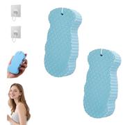 Esponja de baño exfoliante mágica Spirittion, Esponja de baño exfoliante súper suave Newsparkings, Nuevo Eliminador de piel radiante Sparkings, Diseño altamente absorbente para comodidad (2Pcs-Azul)