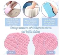 Esponja de baño exfoliante para el cuerpo, esponja de baño exfoliante mágica, textura suave pero eficaz para una piel lisa, almohadilla de limpieza reutilizable (rosa)