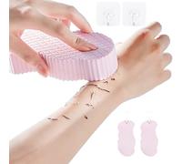 Esponja de baño exfoliante súper suave con gancho, esponja de baño 3D cepillo de esponja de ducha, exfoliante de spa exfoliante piel muerta para eliminar adultos, niños y mujeres embarazadas. (2