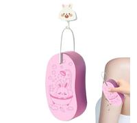 Esponja de baño para bebé, esponja de ducha absorbente con cuerda, estropajo de dibujos animados para niños pequeños, esponja de lavado suave y suave para bebés, niños y niñas, esponja de baño