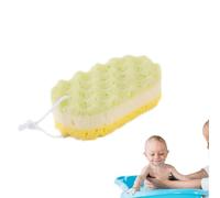 Esponja de baño para el cuerpo, 16,50 pulgadas, almohadilla de limpieza de algodón con filtro de algas, toalla exfoliante suave con patrón ondulado, accesorio de ducha ergonómico para un cuidado suave