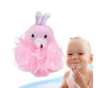Esponja de baño para niños con animales de dibujos animados, esponja suave para niños, limpieza suave, material respetuoso con la piel, fácil de enjuagar, duradero, bonito diseño de animales, bañera