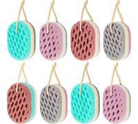 Esponja de baño suave, 8 piezas, suave, esponja, cuerpo relajante, esponja, ducha, para mujeres, hombres, niños, multicolor