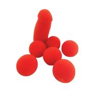 Esponja de Broma de plátano con 4 Bolas de Esponja Rojas, Accesorios Divertidos de Magia escénica, artilugios de Broma Que estimulan la imaginación, para Comedia, Calle y Principiantes. ,1pc