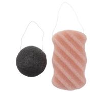 Esponja de Carbón de Bambú Negra Pva, Juego de 2 para Baño