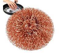Esponja De Cobre para Cocina, 8x8cm Bolas De Limpieza De Alambre De Cobres, Estropajo De Cobre Reutilizable, Almohadilla De Limpieza A Prueba De Óxido, para Eliminar Suciedad, Grasa Y Mugre