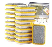 Esponja de cocina | 20 esponjas de cuenco | Paño de cocina de dos capas La estructura del lavavajillas permite el triple poder de limpieza de la esponja normal y reemplaza a un paño de tela real. Las