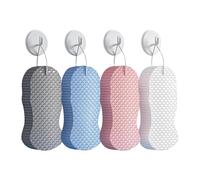 Esponja de ducha - 4 paquetes depurador de carrocería grande para bañarse con exfoliación y espuma espumante, limpieza de la piel de malla de malla llofá, limpiador del cuerpo de spa para a