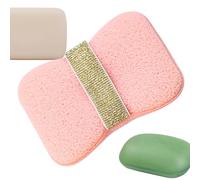 Esponja de ducha para el cuerpo | bolsa ahorrador de jabón esponja de baño exfoliante corporal | cepillo de espalda espumante accesorio de limpieza para cuarto de baño viaje camping lavado