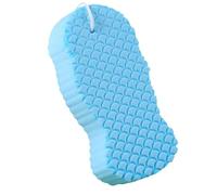 Esponja de ducha suave, esponja exfoliante súper suave con cuerda para colgar, esponja de baño absorbente, exfoliante de spa para eliminar la piel muerta (azul)