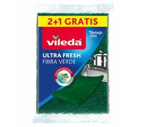 Esponja de fibra verde Ultra Fresh - Vileda - Cantidad: 2 + 1 GRATIS