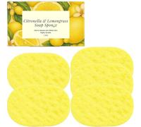 Esponja de jabón de citronela y hierba de limón, esponjas de baño exfoliantes para adultos, esponjas de lavado corporal, esponja exfoliante para el cuerpo, esponja natural del mar para todo tipo de
