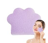 Esponja de lavado facial, esponja exfoliante facial,Cara expandida de pata de gatito Huffle limpiador - Tipo de piel Cosmetic Washing Scurbing Towel para poros sucios