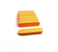 Esponja de lijado lavable, 10 Uds., lima de uñas 100/180, pulidora, manicura, pedicura, pulidoras de uñas, herramientas de archivo, Mini naranja recta