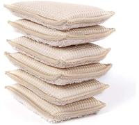 Esponja de limpieza de microfibra y estropajo, gomas de borrar mágicas, cepillo de esponja de cocina, 6 unidades