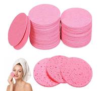 Esponja de limpieza facial, 30 esponjas comprimidas de fibra de madera, ideal para limpiar, exfoliar y desmaquillar, suave, reutilizable, respetuosa con el medio ambiente