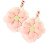Esponja de lufa de baño, puf de malla en forma de flor, paquete de dos unidades, esponja de ducha exfoliante para mujeres, regalo en accesorios de baño de belleza