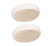 Esponja de Lufa Exfoliante Natural 2 Piezas Ovalada | Exfoliación, Elimina Piel Muerta, Textura Rugosa, Agarre Correa, Uso, Rodillas y Pies