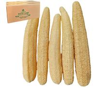 Esponja de lufa natural (16 a 18 pulgadas), esponja exfoliante corporal de lufa, esponja de lufa para ducha, lufa entera (paquete de 5)