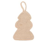 Esponja de Lufa Natural Beige para Ducha, Forma Árbol | Exfoliante Corporal, Ayuda a Espumar Jabón, Colgar para Secar, Baño, Espalda