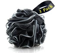 Esponja de lufa para baño, esfoliante, espumosa, 3 unidades