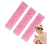 Esponja de malla africana, esponja de malla para ducha | Toalla de baño más de malla de nailon | 3 esponjas de baño para eliminar la piel muerta para mujeres y hombres