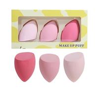 Esponja de maquillaje, esponjas de belleza,Set de 3 esponjas de mezcla cosmética - Esponjas de maquillaje para base de maquillaje para uso húmedo y seco, aplicador de maquillaje corrector reutilizable