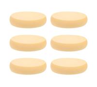 Esponja de Maquillaje Ovalada 6 Piezas de Doble Uso, Húmedo y Seco | Poliuretano Hidrófilo Amarillo, para Corrector y Rubor Crema, Uso Diario y Fácil Aplicación