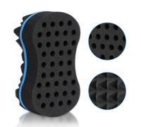 Esponja de pelo para rizos, esponjas de cabello con agujeros pequeños para hombres, esponja rizadora para hombres de doble cara, esponjas de pelo para cabello natural para mujeres, cepillo giratorio,