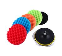 Esponja de Pulidora de Coche Yosoo 7pcs 6 inch Pulidoras para Coche Kit Pulido de Faros Pulido Encerado Pulidor Pad Kit Compuesto para el Coche Auto + Drill Adaptador M14 + Funda Lana de Pulidora