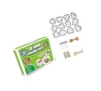 Esponja de pulpa de madera comprimida sostenible con coloridos patrones 3D, perfecta para asistencia a niños, suministros de limpieza seguros para niños