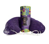 Esponja de red africana, exfoliante corporal auténtica, esponja de baño elástica extra larga para ducha, paño exfoliante profundo para piel suave, 1 paquete (morado oscuro)