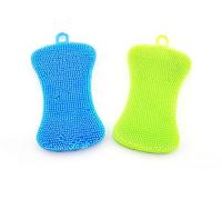 Esponja de Silicona Cepillo de Silicona 2 Piezas para Lavar Verduras, Frutas y Platos