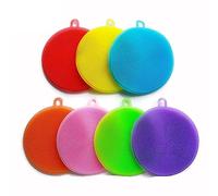 Esponja de silicona para platos, esponjas de cocina, esponja de silicona, cepillo para platos, esponjas de silicona para platos, esponjas de limpieza de doble cara, accesorios de cepillo (7 piezas,