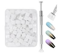 Esponja de uñas - 200 esponjas para uñas con bolígrafo de agarre, herramienta de manicura para mezclar arte de salón de belleza para esposa, familia, niña, amigas, mamá, novia