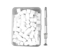 Esponja de uñas | Buffer de uñas degradado en | Manejo cómodo de manejo para barniz y decoraciones | Conjunto de 100 esponjas + 1 agarre ideal para creaciones degradadas