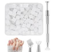 Esponja de uñas de gradiente, 200 piezas suaves esponjas de uñas con lápiz de agarre, manicura fusión herramienta de salón de belleza para madres, niñas, mujeres, amigos, familia