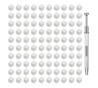 Esponja de uñas , herramienta portátil para uñas, esponjas suaves multifuncionales para , 100 esponjas de uñas con 4 pinzas de agarre