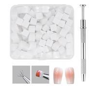 Esponja Degradado para Uñas - 200 Unidades con Pinza de Sujeción,Herramienta de Manicura para Mezcla y Difuminado Regalo para Mujer Familia Amigas Madre