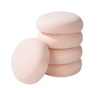 Esponja del Soplo de Polvo, 5 Piezas Redondo Puff Suelto en Polvo de Maquillaje, Suave Esponja Cosmético Borlas Faciales Uso Seco y Húmedo por Nata Líquida Y En Polvo
