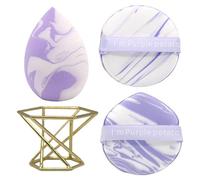 Esponja en polvo | Esponja facial y esponja de belleza de maquillaje con soporte | Juego de licuadoras de belleza, esponja de maquillaje multiusos para crema Bb, polvo, crema de aislamiento