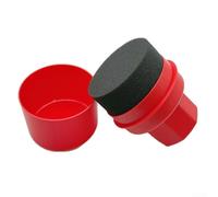 Esponja enceradora de neumáticos con cepillo de detalles para neumáticos de coche, garantiza una aplicación consistente y brillo de neumáticos de larga duración (boca plana roja)