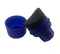 Esponja enceradora de neumáticos de coche y cepillo de detalles para vestir y limpiar neumáticos, diseño ergonómico para mayor comodidad (flexión azul)