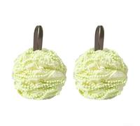 Esponja espumosa de flores de baño de 2 unidades para el cuerpo con generación de espuma mejorada y construcción de malla segura para la piel (cian)