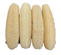 Esponja exfoliante corporal de lufa natural con cuerda for el cuidado de la piel, spa, ducha, baño, cepillo for limpieza de cocina(Length 35-40CM(4pcs))