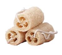 Esponja Exfoliante Corporal Natural De Lufa For El Cuidado De La Piel En Baño, Spa, Ducha, Paquete De 3 (Color : Beige, Size : 12cm)