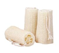 Esponja Exfoliante Corporal Natural De Lufa For El Cuidado De La Piel En Baño, Spa, Ducha, Paquete De 3 (Color : White, Size : 12cm)