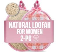 Esponja exfoliante corporal natural para mujer, fabricado con esponja de lufa egipcia natural, luffa de ducha para cara y cuerpo. Almohadillas exfoliantes exfoliantes