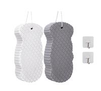 Esponja exfoliante mágica supersuave para el baño: esponja para una piel radiante, esponja exfoliante mágica 3D para adultos y niños, para la piel del rostro y el cuerpo (B-2pcs)