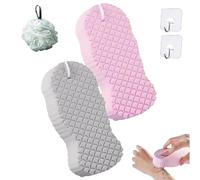 Esponja exfoliante mágica supersuave para el baño, exfoliante corporal 3D supersuave, esponjas suaves para el baño, reutilizables para la piel del rostro y el cuerpo (D#)